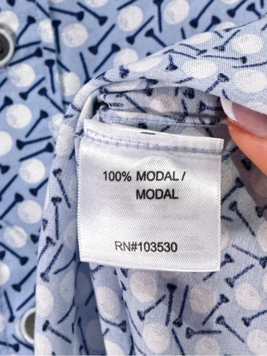 Age Of Wisdom Men’s Golf Print Short Sleeve Button Up Modal Shirt
large - Picture 6 of 11